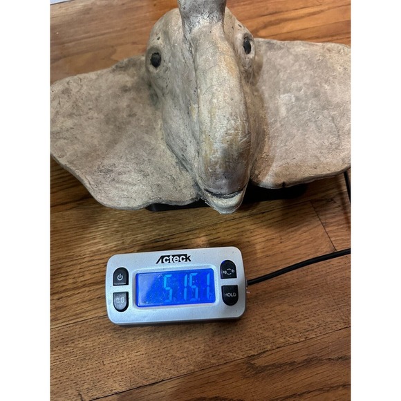 Vtg Gray Elephant Head Realistic Concrete Wall Art Hanging Sculpture LARGE OOAK - Picture 11 of 13